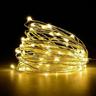 10 meters LED Battery Micro Rice Wire Copper Fairy String Lights Party WARM WHITE